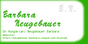 barbara neugebauer business card